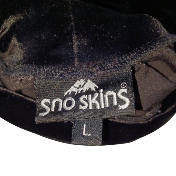 Sno Skins Womens L Velvet Base Layer Black Soft Stretch Apres Ski Winter Lodge - Picture 2 of 6